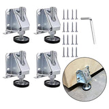 Maxbell 4Pcs Adjustable Furniture Leveling Feet Sturdy Easily Install with Lock Nuts Silvery