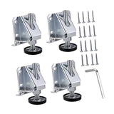Maxbell 4Pcs Adjustable Furniture Leveling Feet Sturdy Easily Install with Lock Nuts Silvery