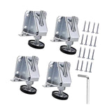 Maxbell 4Pcs Adjustable Furniture Leveling Feet Sturdy Easily Install with Lock Nuts Silvery