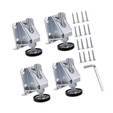 Maxbell 4Pcs Adjustable Furniture Leveling Feet Sturdy Easily Install with Lock Nuts Silvery