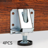 Maxbell 4Pcs Adjustable Furniture Leveling Feet Sturdy Easily Install with Lock Nuts Silvery