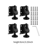 Maxbell 4Pcs Adjustable Furniture Leveling Feet Sturdy Easily Install with Lock Nuts Black