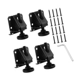 Maxbell 4Pcs Adjustable Furniture Leveling Feet Sturdy Easily Install with Lock Nuts Black