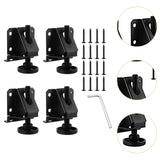 Maxbell 4Pcs Adjustable Furniture Leveling Feet Sturdy Easily Install with Lock Nuts Black