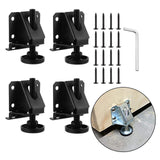 Maxbell 4Pcs Adjustable Furniture Leveling Feet Sturdy Easily Install with Lock Nuts Black