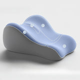 Maxbell Back Pillow for Bed Memory Foam Zip Close Leg Elevate Pillow for Home Dorm Blue