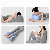 Maxbell Back Pillow for Bed Memory Foam Zip Close Leg Elevate Pillow for Home Dorm Blue