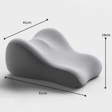 Maxbell Back Pillow for Bed Memory Foam Zip Close Leg Elevate Pillow for Home Dorm Blue