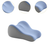 Maxbell Back Pillow for Bed Memory Foam Zip Close Leg Elevate Pillow for Home Dorm Blue