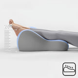 Maxbell Back Pillow for Bed Memory Foam Zip Close Leg Elevate Pillow for Home Dorm Blue