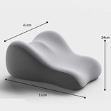 Maxbell Back Pillow for Bed Memory Foam Zip Close Leg Elevate Pillow for Home Dorm Gray