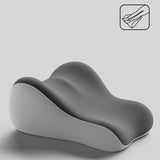 Maxbell Back Pillow for Bed Memory Foam Zip Close Leg Elevate Pillow for Home Dorm Gray