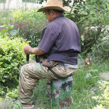 Maxbell Gardening Hip Cushion Stool Wearable Farming Stool for Backyard Home Picnics Height 17cm