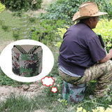 Maxbell Gardening Hip Cushion Stool Wearable Farming Stool for Backyard Home Picnics Height 17cm