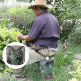 Maxbell Gardening Hip Cushion Stool Wearable Farming Stool for Backyard Home Picnics Height 24cm