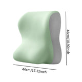 Maxbell Lumbar Back Support Cushion Face Down Pillow for Beds Household Office Chair Green