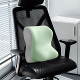 Maxbell Lumbar Back Support Cushion Face Down Pillow for Beds Household Office Chair Green