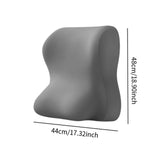Maxbell Lumbar Back Support Cushion Face Down Pillow for Beds Household Office Chair Gray