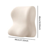 Maxbell Lumbar Back Support Cushion Face Down Pillow for Beds Household Office Chair White