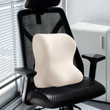 Maxbell Lumbar Back Support Cushion Face Down Pillow for Beds Household Office Chair White