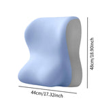 Maxbell Lumbar Back Support Cushion Face Down Pillow for Beds Household Office Chair Blue