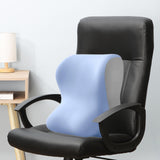 Maxbell Lumbar Back Support Cushion Face Down Pillow for Beds Household Office Chair Blue
