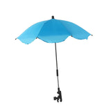 Maxbell Stroller Parasol Sun Protection Clamp on Umbrella for Traveling Outdoor blue