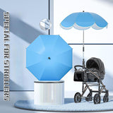Maxbell Stroller Parasol Sun Protection Clamp on Umbrella for Traveling Outdoor blue