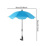 Maxbell Stroller Parasol Sun Protection Clamp on Umbrella for Traveling Outdoor blue