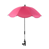 Maxbell Stroller Parasol Sun Protection Clamp on Umbrella for Traveling Outdoor red