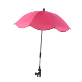 Maxbell Stroller Parasol Sun Protection Clamp on Umbrella for Traveling Outdoor red