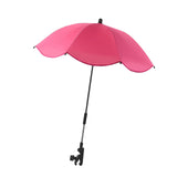 Maxbell Stroller Parasol Sun Protection Clamp on Umbrella for Traveling Outdoor red