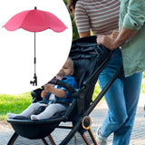 Maxbell Stroller Parasol Sun Protection Clamp on Umbrella for Traveling Outdoor red