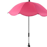 Maxbell Stroller Parasol Sun Protection Clamp on Umbrella for Traveling Outdoor red