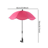 Maxbell Stroller Parasol Sun Protection Clamp on Umbrella for Traveling Outdoor red