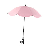 Maxbell Stroller Parasol Sun Protection Clamp on Umbrella for Traveling Outdoor pink
