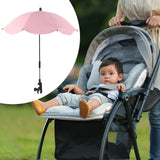 Maxbell Stroller Parasol Sun Protection Clamp on Umbrella for Traveling Outdoor pink