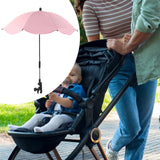 Maxbell Stroller Parasol Sun Protection Clamp on Umbrella for Traveling Outdoor pink