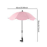 Maxbell Stroller Parasol Sun Protection Clamp on Umbrella for Traveling Outdoor pink