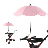 Maxbell Stroller Parasol Sun Protection Clamp on Umbrella for Traveling Outdoor pink