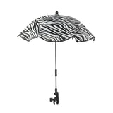 Maxbell Stroller Parasol Sun Protection Clamp on Umbrella for Traveling Outdoor black white