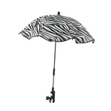 Maxbell Stroller Parasol Sun Protection Clamp on Umbrella for Traveling Outdoor black white