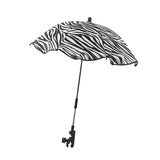 Maxbell Stroller Parasol Sun Protection Clamp on Umbrella for Traveling Outdoor black white