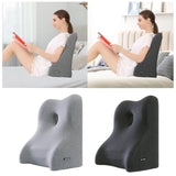 Maxbell Memory Foam Cushion Portable Lumbar Back Support Cushion for Sofas Beds Home Dark Gray