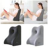 Maxbell Memory Foam Cushion Portable Lumbar Back Support Cushion for Sofas Beds Home Dark Gray