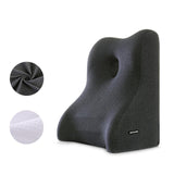 Maxbell Memory Foam Cushion Portable Lumbar Back Support Cushion for Sofas Beds Home Dark Gray