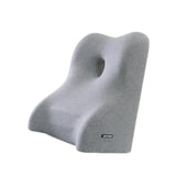Maxbell Memory Foam Cushion Portable Lumbar Back Support Cushion for Sofas Beds Home Light Gray