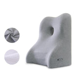 Maxbell Memory Foam Cushion Portable Lumbar Back Support Cushion for Sofas Beds Home Light Gray