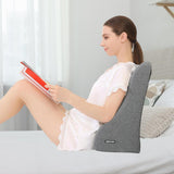 Maxbell Memory Foam Cushion Portable Lumbar Back Support Cushion for Sofas Beds Home Light Gray
