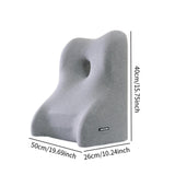 Maxbell Memory Foam Cushion Portable Lumbar Back Support Cushion for Sofas Beds Home Light Gray